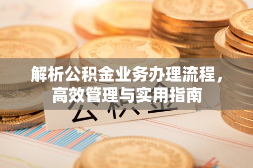 亚东解析公积金业务办理流程，高效管理与实用指南