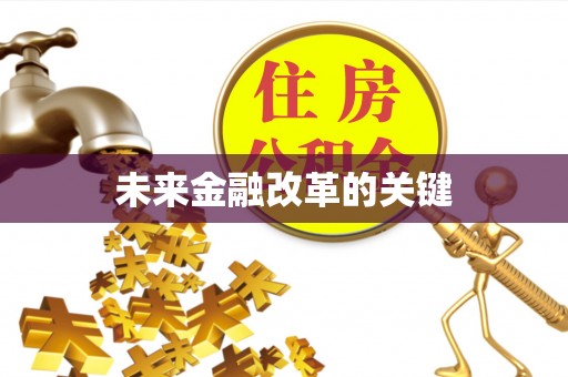 亚东未来金融改革的关键